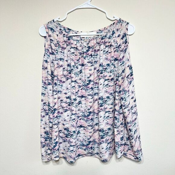 Amanda Uprichard Tops - Amanda Uprichard Cold Shoulder Long Sleeve Blouse Colorful Medium